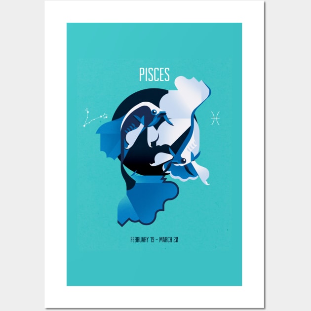 Pisces Wall Art by jamesboast